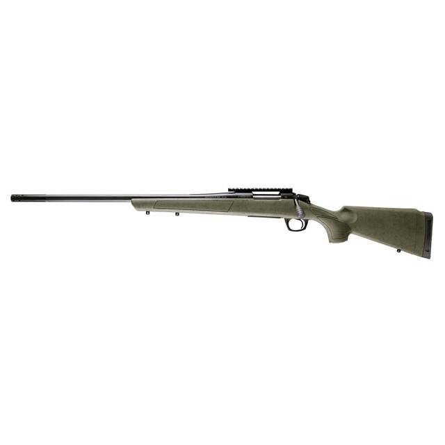 CVA Cascade XT left Hand Rifle 300 Win Mag 3rd Capacity 24" Threaded Cerakote Black Barrel OD Green/Black Web Stock Pic Rail