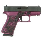 Glock 43X "Paisley Grip" Black Cherry Handgun 9mm Luger 10rd Magazines(2) 3.4" Barrel  Accessory Rail USA Made
