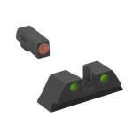 Meprolight ML40220 Hyper-Bright Orange Ring Front/Green Rear Sights for Glock Models: 4243