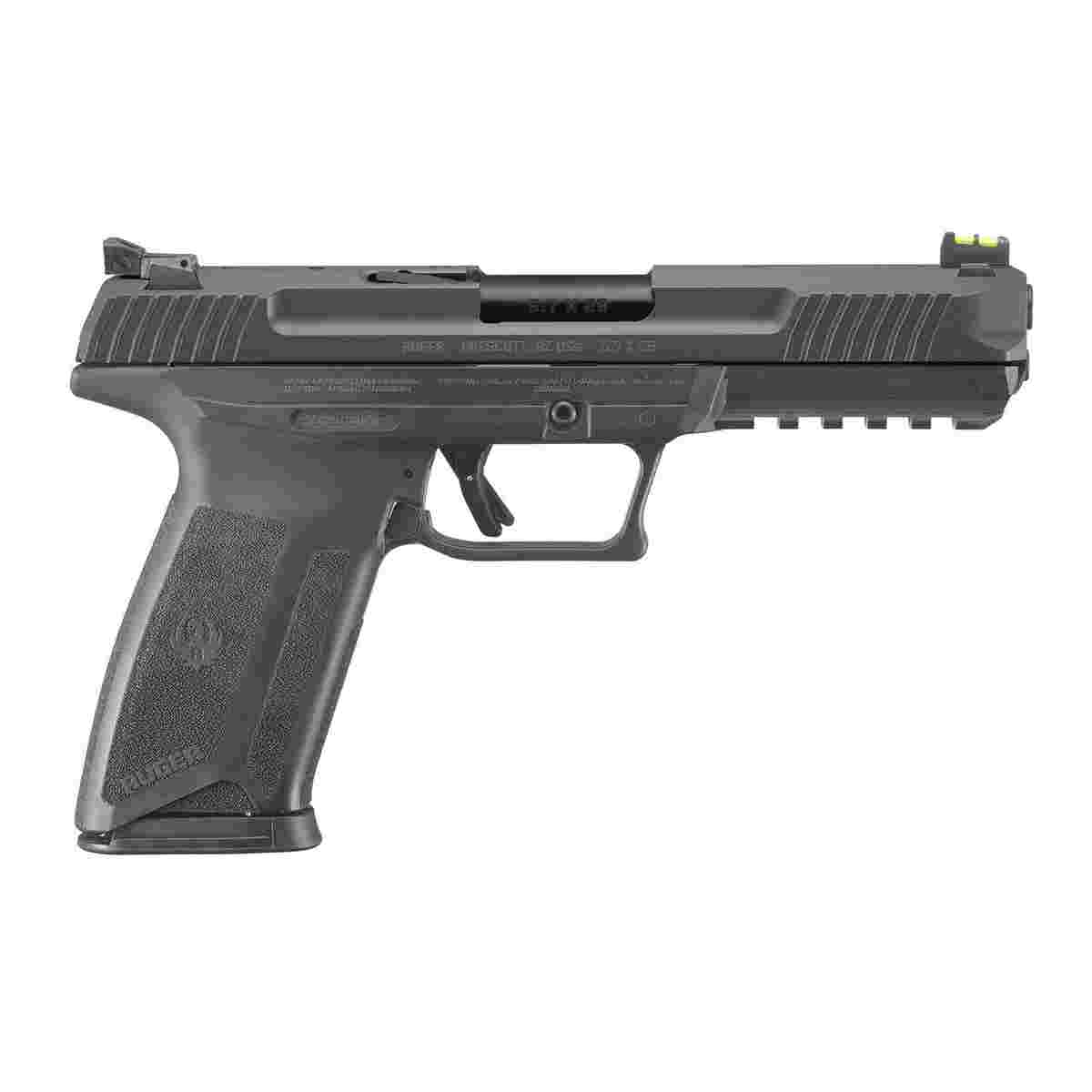 Ruger 57 Pro Model Handgun 5.72x28mm 20rd Magazine 4.94" Barrel Black Fiber Optic Sights