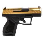 Taurus GX4 Handgun 9mm Luger 10rd Magazines (2) 3" Barrel Gold Slide and Black