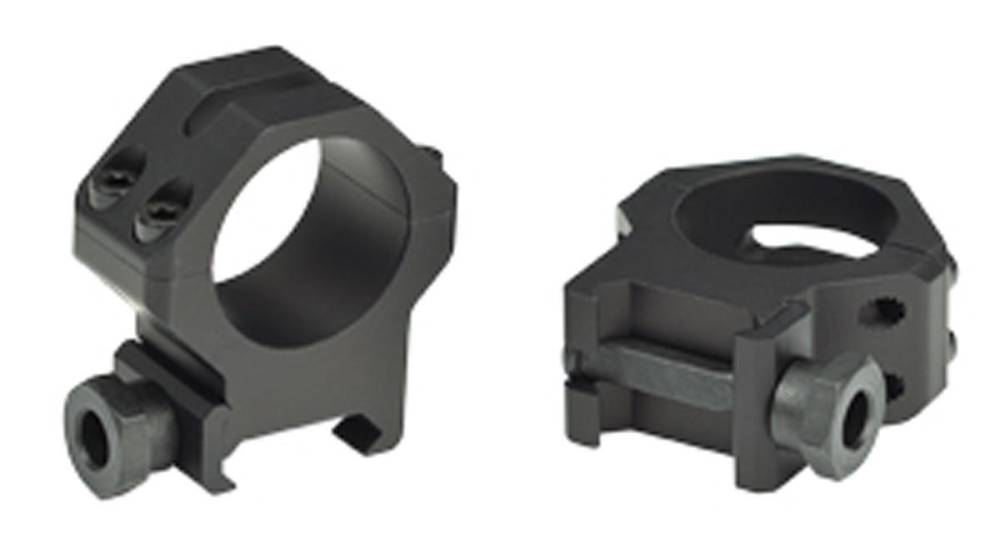 Weaver 4-Hole Tactical Picatinny Aluminum Scope Rings - Matte - 1" Medium