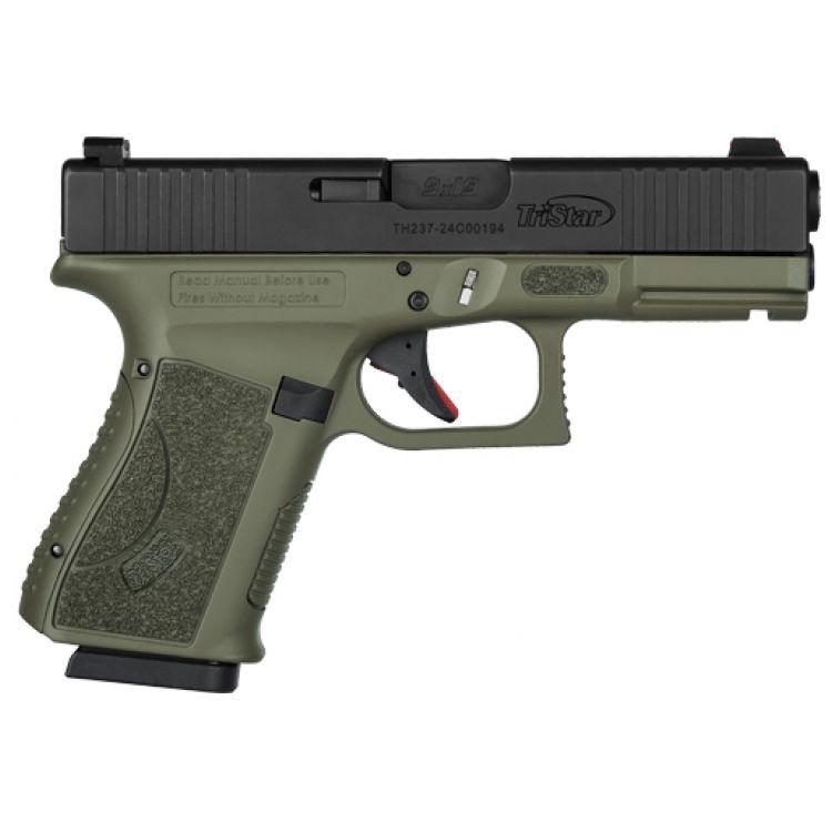 Tristar APOC Handgun 9mm Luger 15rd Magazine 4" Barrel Fiber Optic Sights OD Green/Black