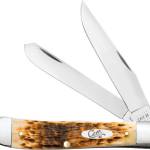 CASE KNIVES AMBER BONE PEACH - SEED JIG TRAPPER