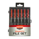 B/C GUNSMITHING FILE SET 6PC BLK/RD