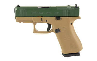 GLOCK 43X 9MM 10 MOS TAN/GRN SLIDE