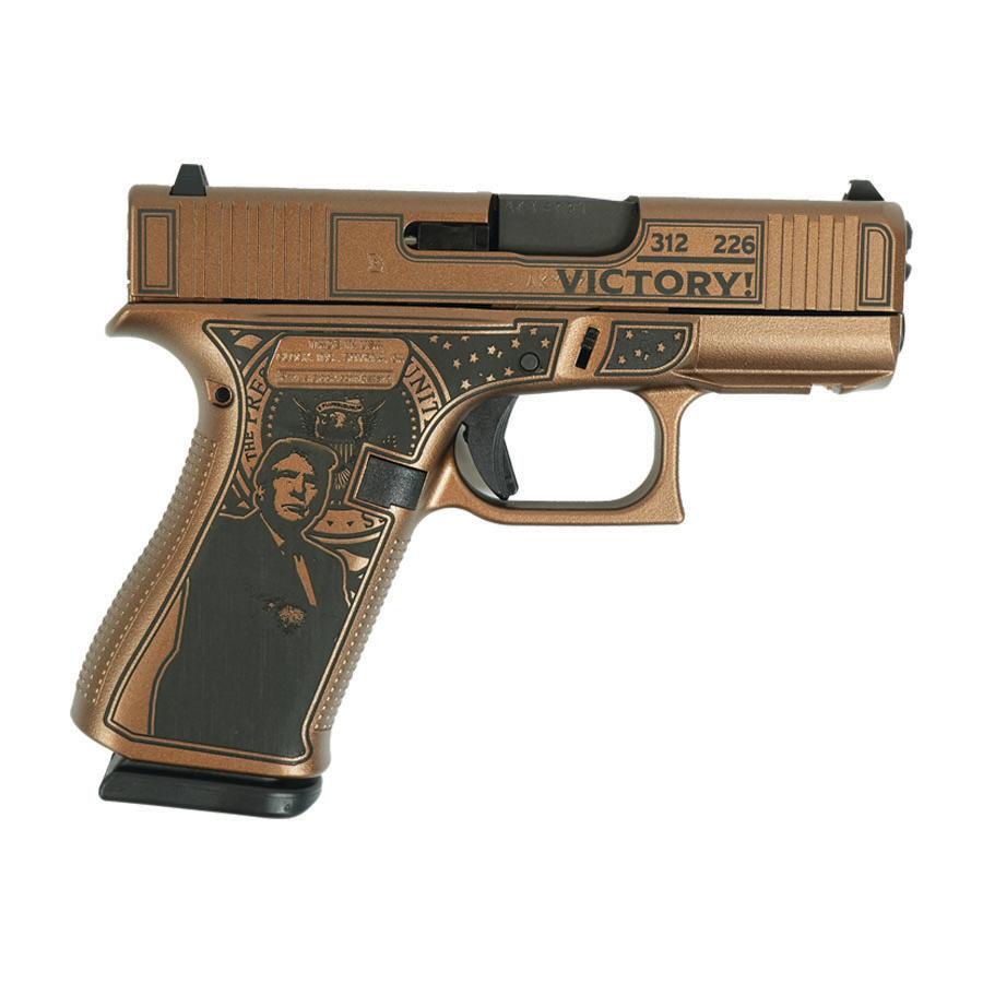 Glock 43X Custom "Trump 47th-Victory" Handgun 9mm Luger 10rd Magazines(2) 3.41" Barrel Front Rails USA Made