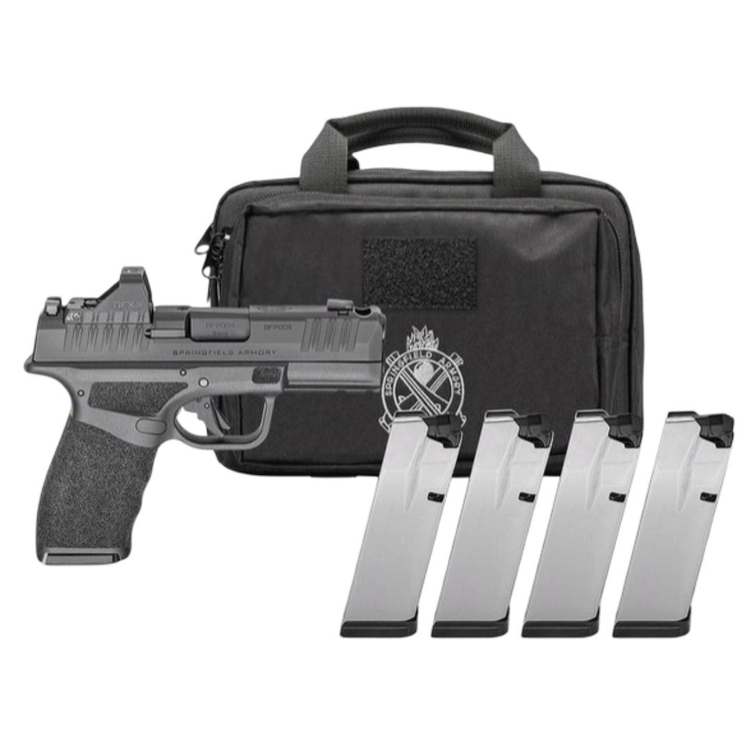 Springfield Gear Pac Hellcat Pro Comp OSP Handgun 9mm Luger 15rd Magazines(4) 3.7" Barrel Green Dot & Bag