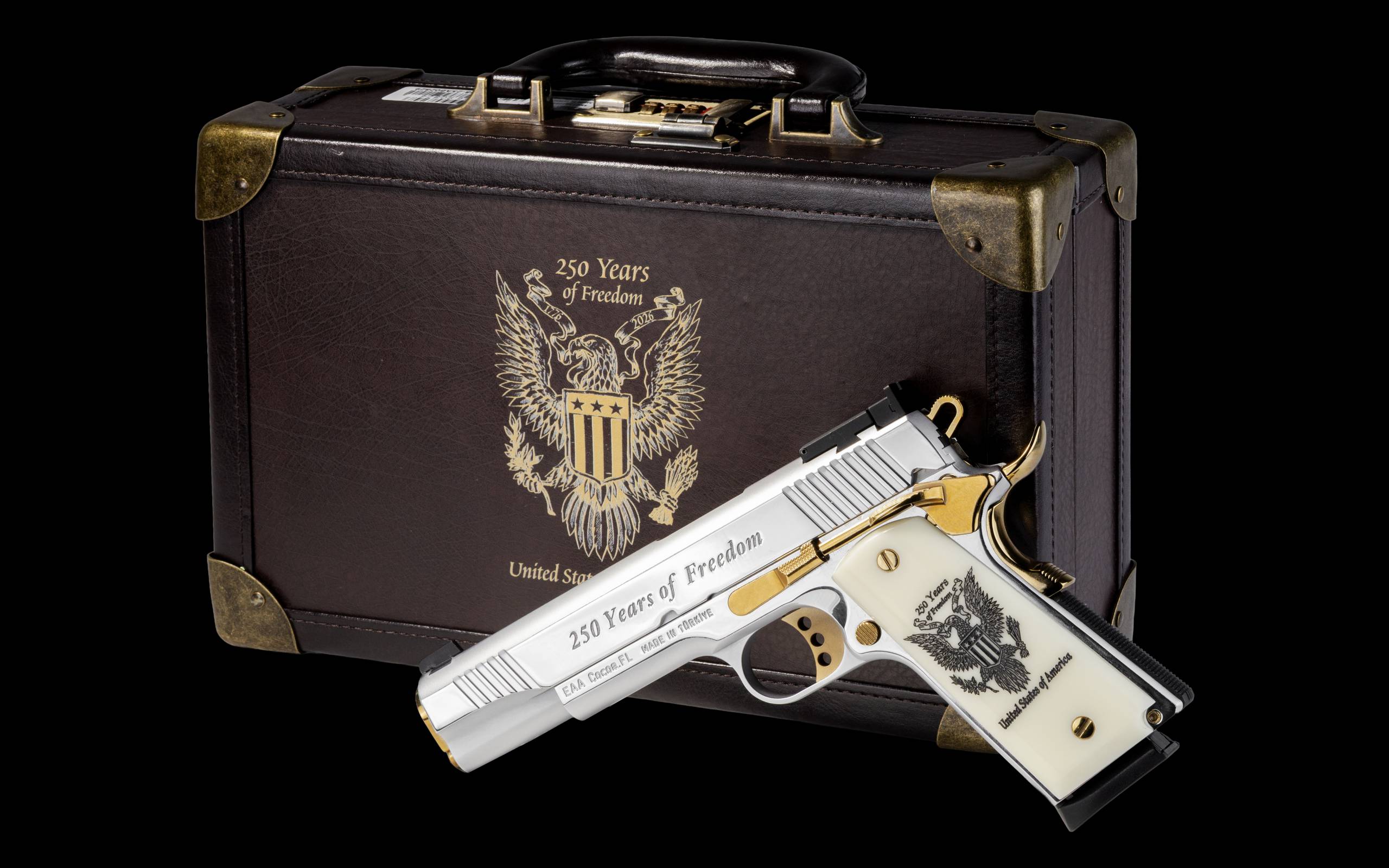 EAA CORP MC1911 45ACP 250TH SS/GOLD 5"