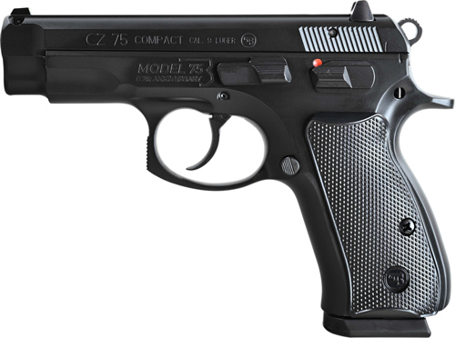 CZ 75 COMPACT 50TH ANNIVERSARY - 9MM FS 15RD BLACK POLYCOTE