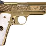 IVER JOHNSON EAGLE NOBLE WP - 1911 45ACP 8RD ENGRAVED GOLD