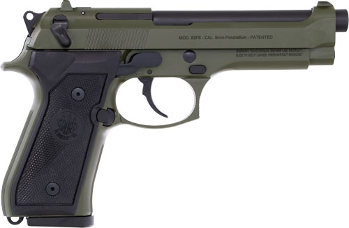 BERETTA 92FS 9MM 4.9" 15RD - OD GREEN