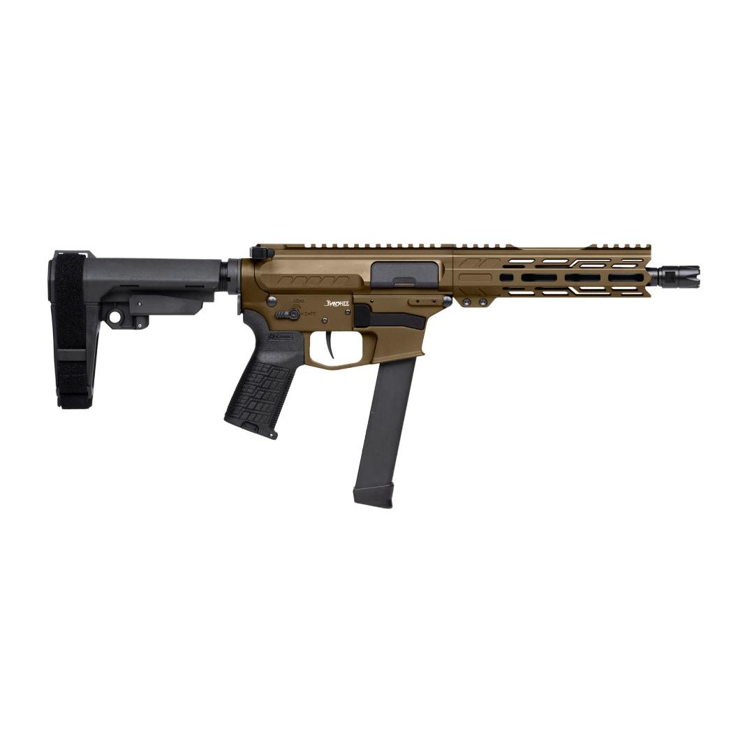CMMG Banshee MKGs Fixed Ejector Handgun 9mm Luger 33rd Magazine 8" Barrel RipBrace Midnight Bronze
