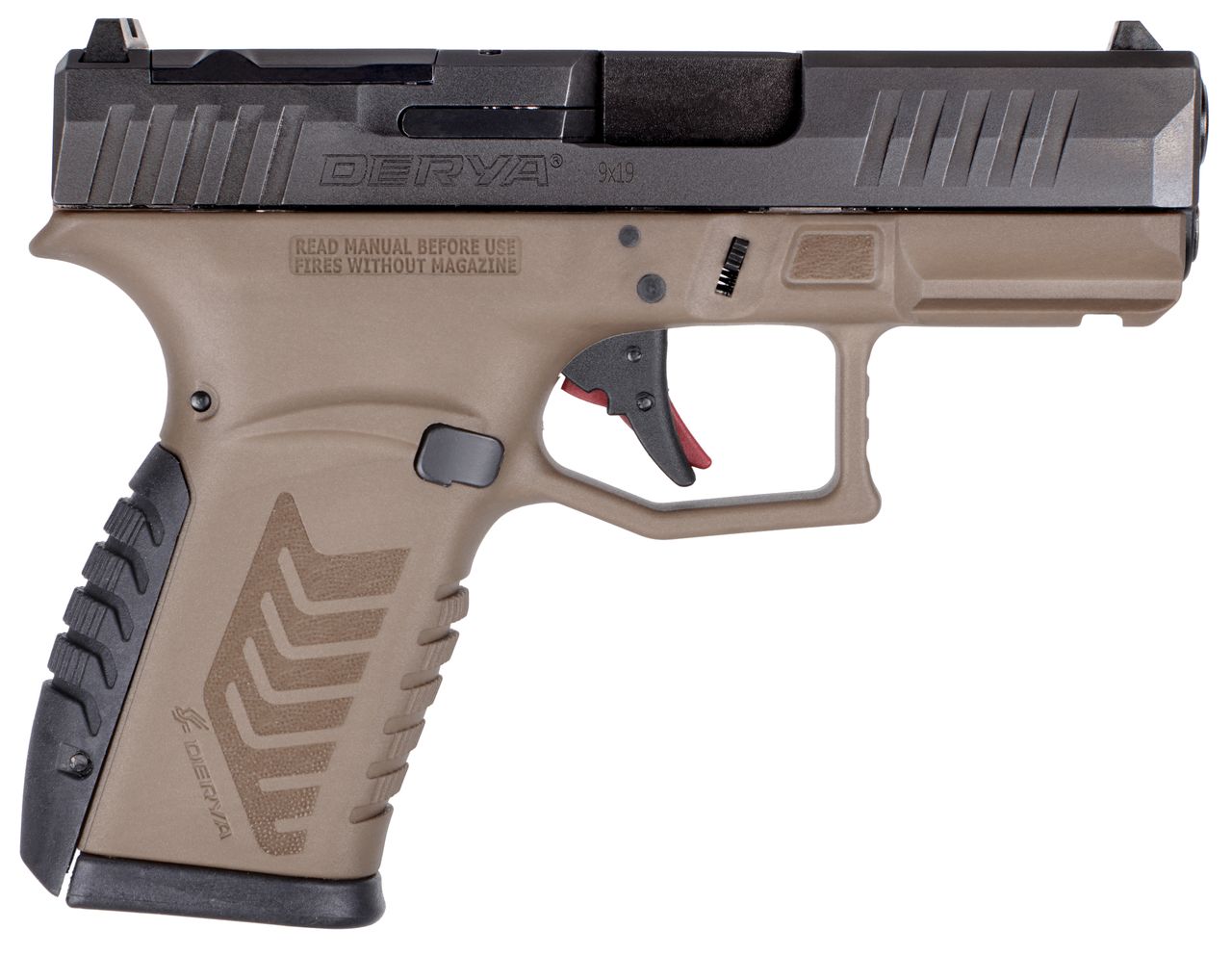 DERYA ARMS DY9Z 9MM BROWN/BLK 15+1 OR