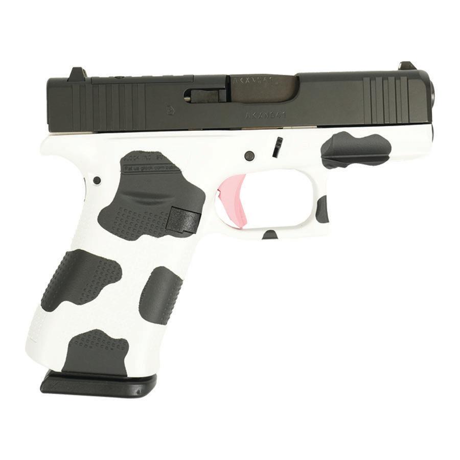 Glock 43X "Cow" Hydro Dipped Handgun 9mm Luger 10rd Magazines(2) 3.4" Barrel Accessory Rail USA Made