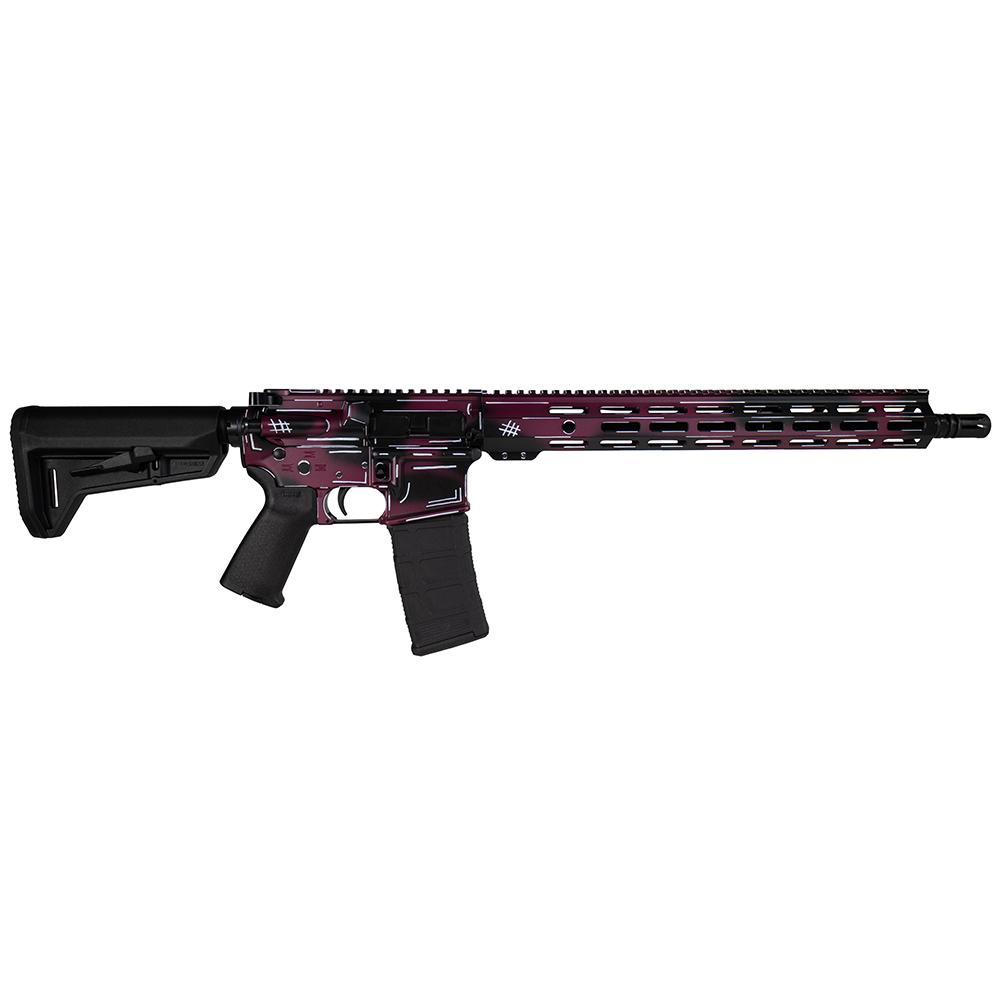 Shark Coast Tactical "Anime- Black Cherry" Rifle 5.56mm 10rd Magazine 16" Barrel 15" MLOK Handguard California Compliant