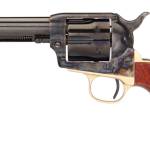 Taylors & Company 0440DE 1873 Ranch Hand Deluxe 357 Mag 6rd 4.75" Blued Cylinder & Barrel Color Case Hardened Steel Frame Walnut Navy Size Grip (Taylor Tuned)
