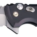 Hogue 24160 X1 MicroFlip 2.75" Folding Wharncliffe Plain Tumble Polish Tumble Polish CPM 154 SS Blade/Matte Black Anodized Aluminum Handle Includes Pocket Clip