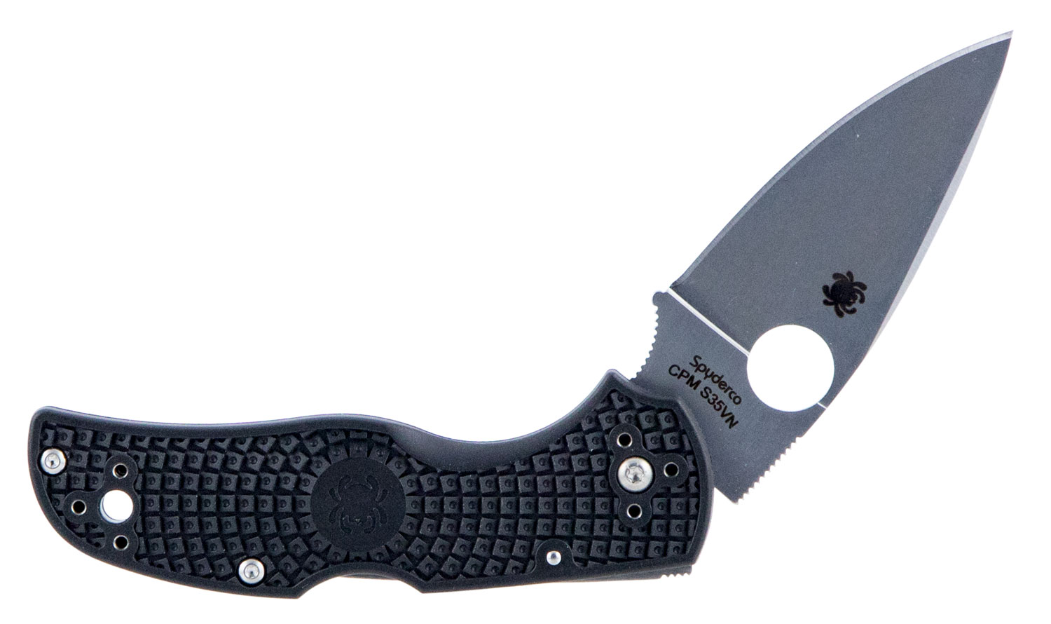 Spyderco C41PBK5 Native 5 Lightweight 2.95" Folding Spear Point Plain CPM S35VN SS Blade Black Bi-Directional Texturing FRN Handle Includes Pocket Clip