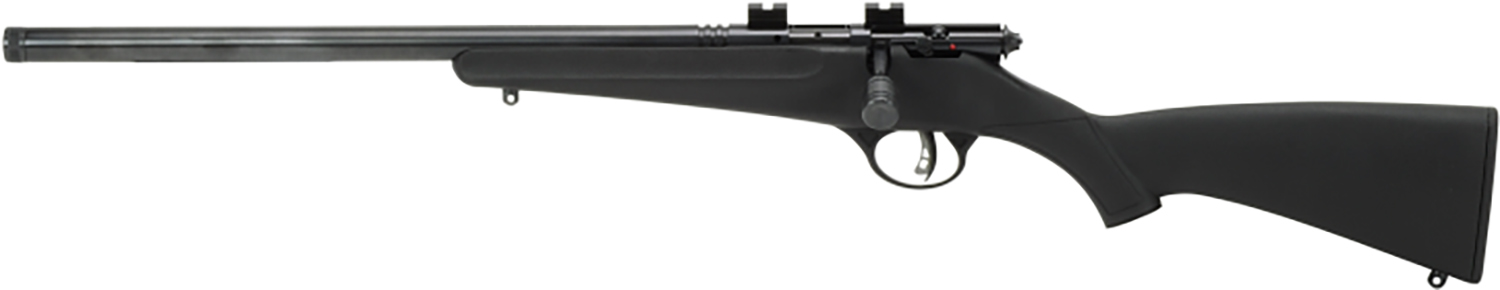 Savage Arms 13841 Rascal FLV-SR Youth 22 LR 1rd 16.12" Matte Blued Heavy Barrel, Matte Blued Carbon Steel Receiver, Black Synthetic Stock, Left Hand
