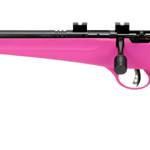 Savage Arms 13842 Rascal FLV-SR Youth 22 LR 1rd 16.12" Matte Blued Heavy Barrel, Matte Blued Carbon Steel Receiver, Pink Synthetic Stock, Left Hand