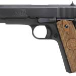 Iver Johnson Arms 1911A19 1911 A1 9mm Luger 9+1 5" Black Steel Barrel, Matte Black Serrated Steel Slide, Matte Black Steel Frame w/Beavertail, Checkered Double Diamond Walnut Grip