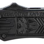 CobraTec Knives SBCTK1STNS CTK-1  Small 2.75" OTF Tanto Plain Black D2 Steel Blade/Black Aluminum Handle Features Glass Breaker Includes Pocket Clip