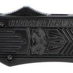 CobraTec Knives MBCTK1MDS CTK-1  Medium 3" OTF Drop Point Part Serrated D2 Steel Blade/Black Aluminum Handle Features Glass Breaker Includes Pocket Clip