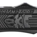 CobraTec Knives MBSTK1MTNS CTK-1  Medium 3" OTF Tanto Plain D2 Steel Blade/Black Aluminum Handle Features Glass Breaker Includes Pocket Clip