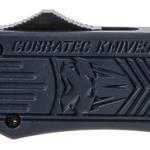 CobraTec Knives MNYCTK1MTNS CTK-1  Medium 3" OTF Tanto Plain D2 Steel Blade/NYPD Blue Aluminum Handle Features Glass Breaker Includes Pocket Clip