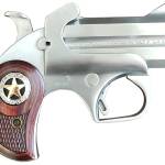 Bond Arms BARD Rustic Defender 45 Colt (LC) Caliber or 2.50" 410 Gauge 2rd 3" Barrel, Stainless Steel Finish, Rosewood Grip w/Integrated Star, Includes Exclusive Holster Package