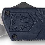 CobraTec Knives NYCTLWDNS Lightweight  3.25" OTF Drop Point Plain D2 Steel Blade/NYPD Blue Aluminum Handle Includes Pocket Clip