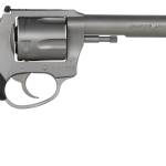 Charter Arms 74460 Bulldog Target Large 44 Special, 5 Shot 6" Matte Stainless Steel Barrel, Cylinder & Frame w/Black Finger Grooved Rubber Grip