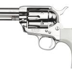 Taylors & Company 200072 1873 Cattleman 45 Colt (LC) Caliber with 3.50" Barrel, 6rd Capacity Cylinder, Overall Nickel-Plated Finish Steel  & Ivory Birdshead Synthetic Grip