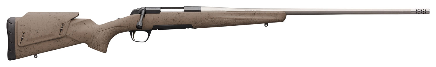 Browning 035513297 X-Bolt Western Hunter 300 PRC 3+1 26" MB Matte Blued Spider Webbed Flat Dark Earth Cerakote Hard Core Fiber-Fusion with Adjustable Comb Stock Right Hand (Full Size)