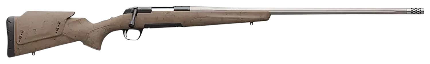Browning 035514295 X-Bolt Western Hunter Long Range 30 Nosler 4+1 26" MB Matte Blued Spider Webbed Flat Dark Earth Cerakote Hard Core Fiber-Fusion with Adjustable Comb Stock Right Hand (Full Size)