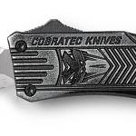 CobraTec Knives SSWCTK1SDAGNS CTK-1  Small 2.75" OTF Dagger Plain D2 Steel Blade/Stonewashed Aluminum Handle Features Glass Breaker Includes Pocket Clip