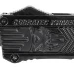 CobraTec Knives LBCTK1LDNS CTK-1  Large 3.75" OTF Drop Point Plain D2 Steel Blade/Black Aluminum Handle Features Glass Breaker Includes Pocket Clip