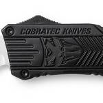 CobraTec Knives LBCTK1LTNS CTK-1  Large 3.25" OTF Tanto Plain D2 Steel Blade/Black Aluminum Handle Features Glass Breaker Includes Pocket Clip