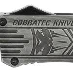 CobraTec Knives LSWCTK1LTNS CTK-1  Large 3.75" OTF Tanto Plain D2 Steel Blade/Stonewashed Aluminum Handle Features Glass Breaker Includes Pocket Clip