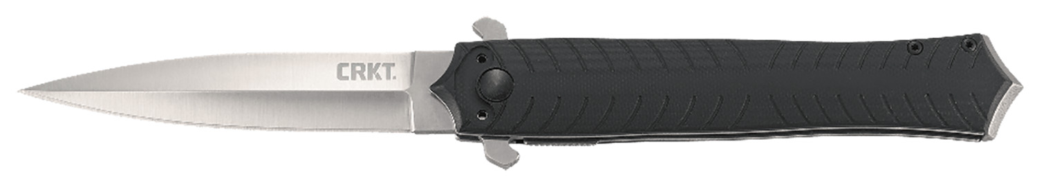 CRKT 2265 Xolotl  3.64" Folding Spear Point Plain Satin 4116 Stainless Steel Blade/Black G10 Handle Includes Pocket Clip