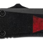 Templar Knife STK332 Gen II Templar Flag Small 2.69" OTF Drop Point Plain Powder Coated 440C SS Blade, 4.31" Templar Flag Aluminum Handle Glass Breaker