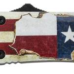 Templar Knife STX531 Gen II Texan Small 2.25" OTF Tanto Part Serrated Black Oxide Stonewashed 440C SS Blade, 4.31" Texas Flag Aluminum Handle, Glass Breaker