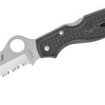 Spyderco C89SBK Atlantic Salt  3.69" Folding Sheepsfoot Serrated H1 Steel Blade Black Molded FRN Handle Includes Pocket Clip