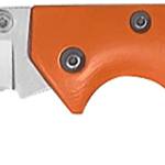 AccuSharp 712C Lockback  3" Folding Clip Point Plain Stainless Steel Blade/Blaze Orange G10 Handle Includes Allen Wrench