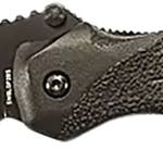 Smith & Wesson Knives SWBLOP2BSCP Black Ops  3.40" Folding Drop Point Part Serrated 4034 SS Blade Black Includes Pocket Clip