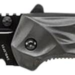 Smith & Wesson Knives SWBLOP3CP Black Ops  3.40" Folding Tanto Plain 4034 SS Blade Aluminum Handle Includes Pocket Clip