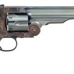 Taylors & Company 550651 Schofield Top Break 44-40 Win Caliber with 7" Charcoal Blued Finish Barrel, 6rd Capacity Charcoal Blued Finish Cylinder, Color Case Hardened Finish Steel Frame & Walnut Grip