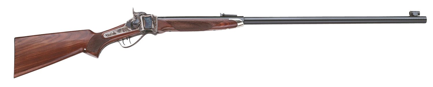 Taylors & Company 210144 Pedersoli 1874 Sharps Long Range 45-70 Gov 1rd 34" Blued Single Shot Barrel Half Octagon Barrel, Color Case Hardened Steel Receiver, Checkered Walnut Fixed Stock