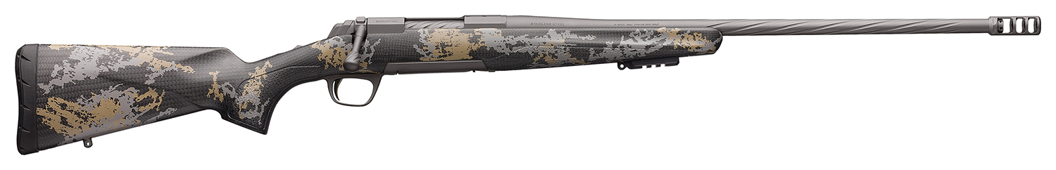 Browning 035540288 X-Bolt Mountain Pro 28 Nosler 3+1 26" MB Fluted Tungsten Gray Cerakote Accent Graphic Black Carbon Fiber Stock Right Hand (Full Size)